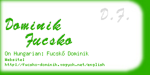 dominik fucsko business card